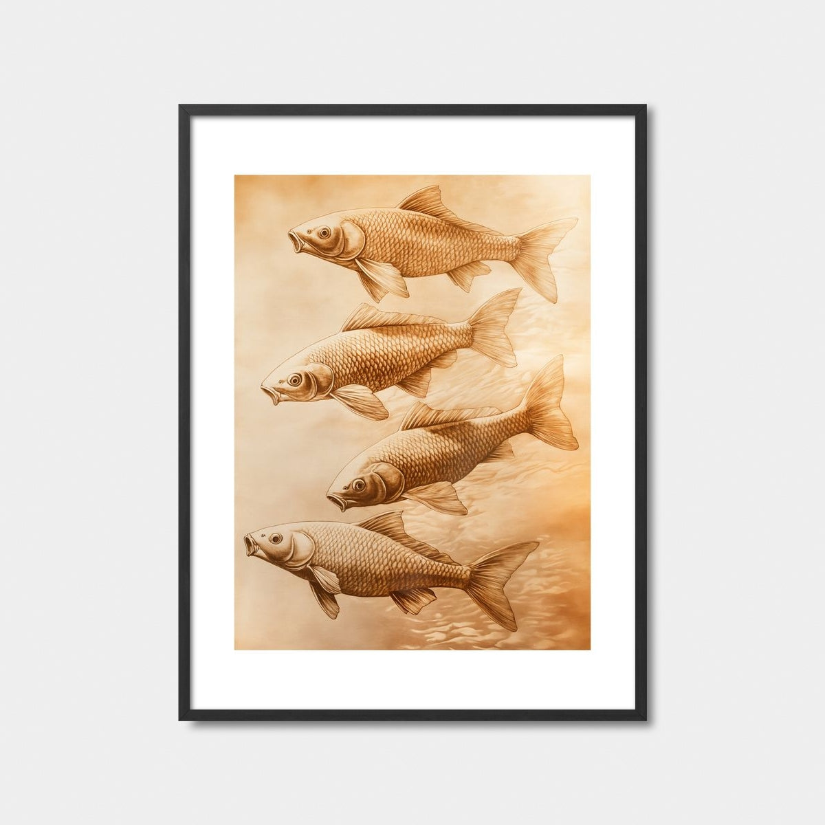 Fish Swimming Upstream Art Print Feature Image