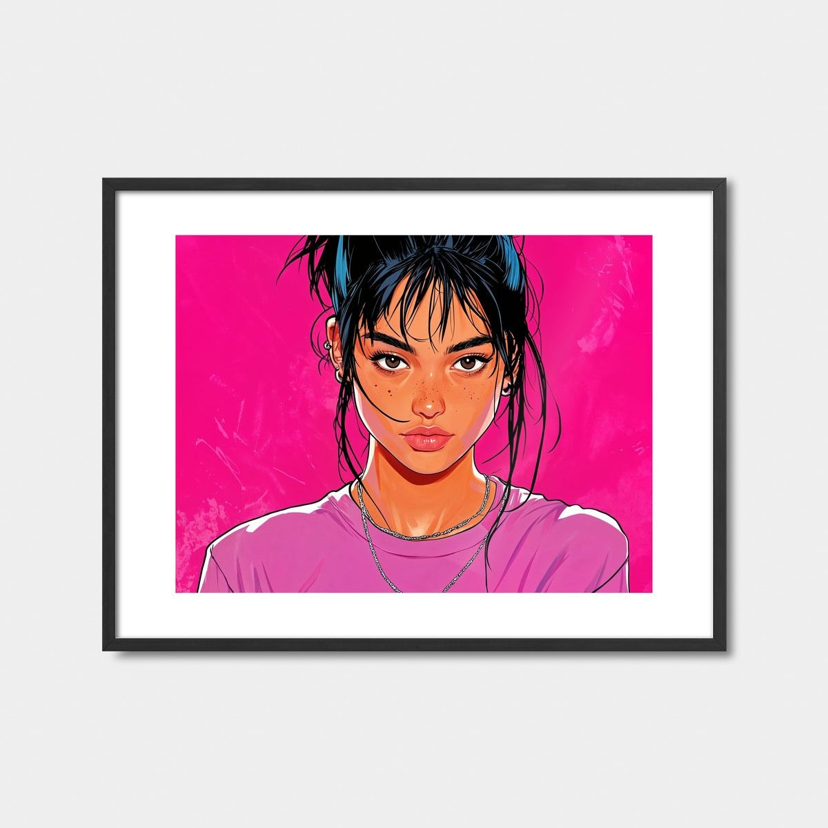 Intense Gaze Portrait Art Print Feature Image