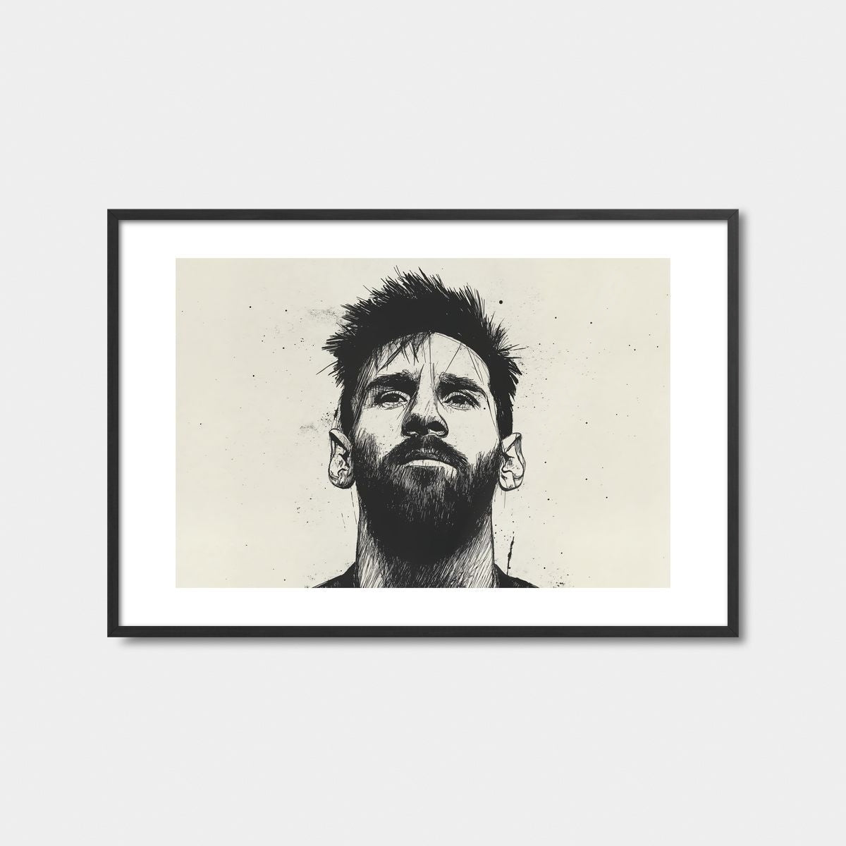 Messi Sketch Art Print Feature Image