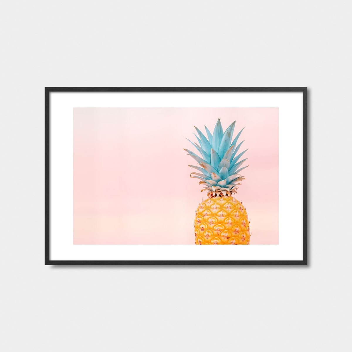 Pink Sky Blue Pineapple Art Print Feature Image