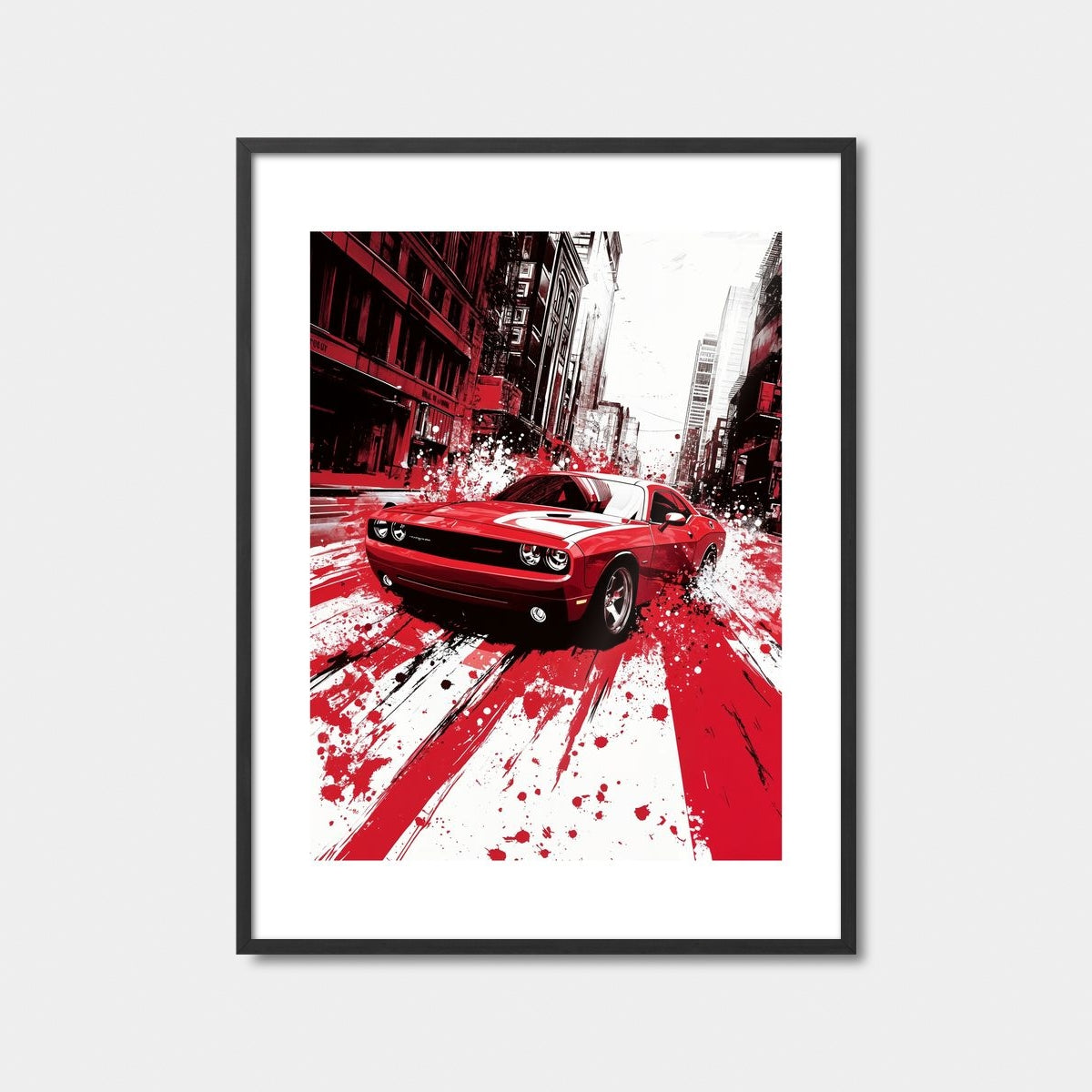 Red Challenger Cityscape Art Print Feature Image