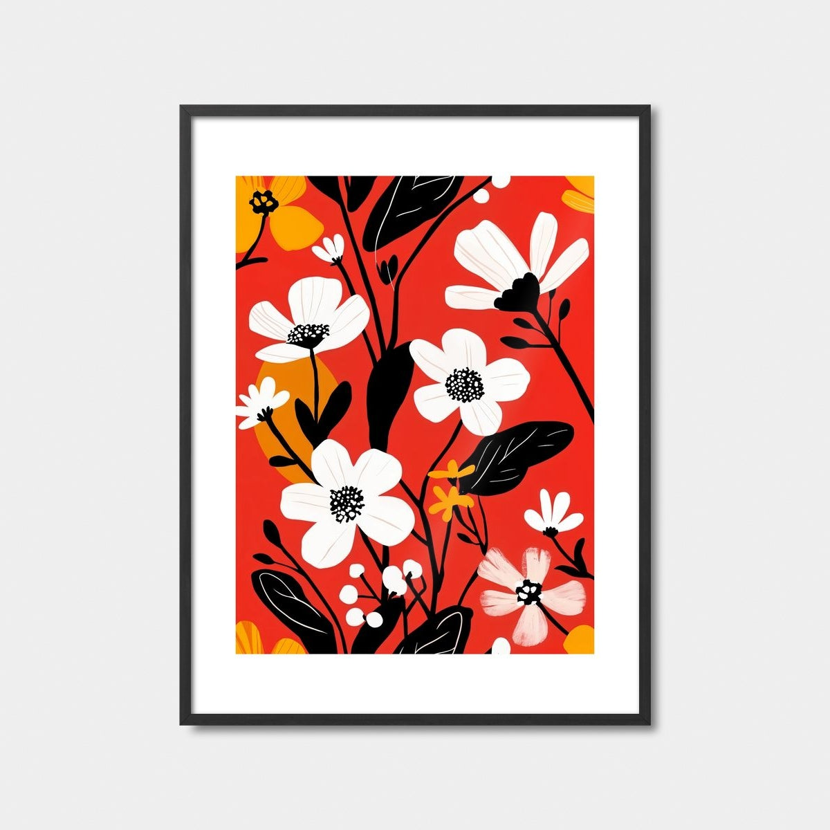 Red Floral Pop Art Print Feature Image