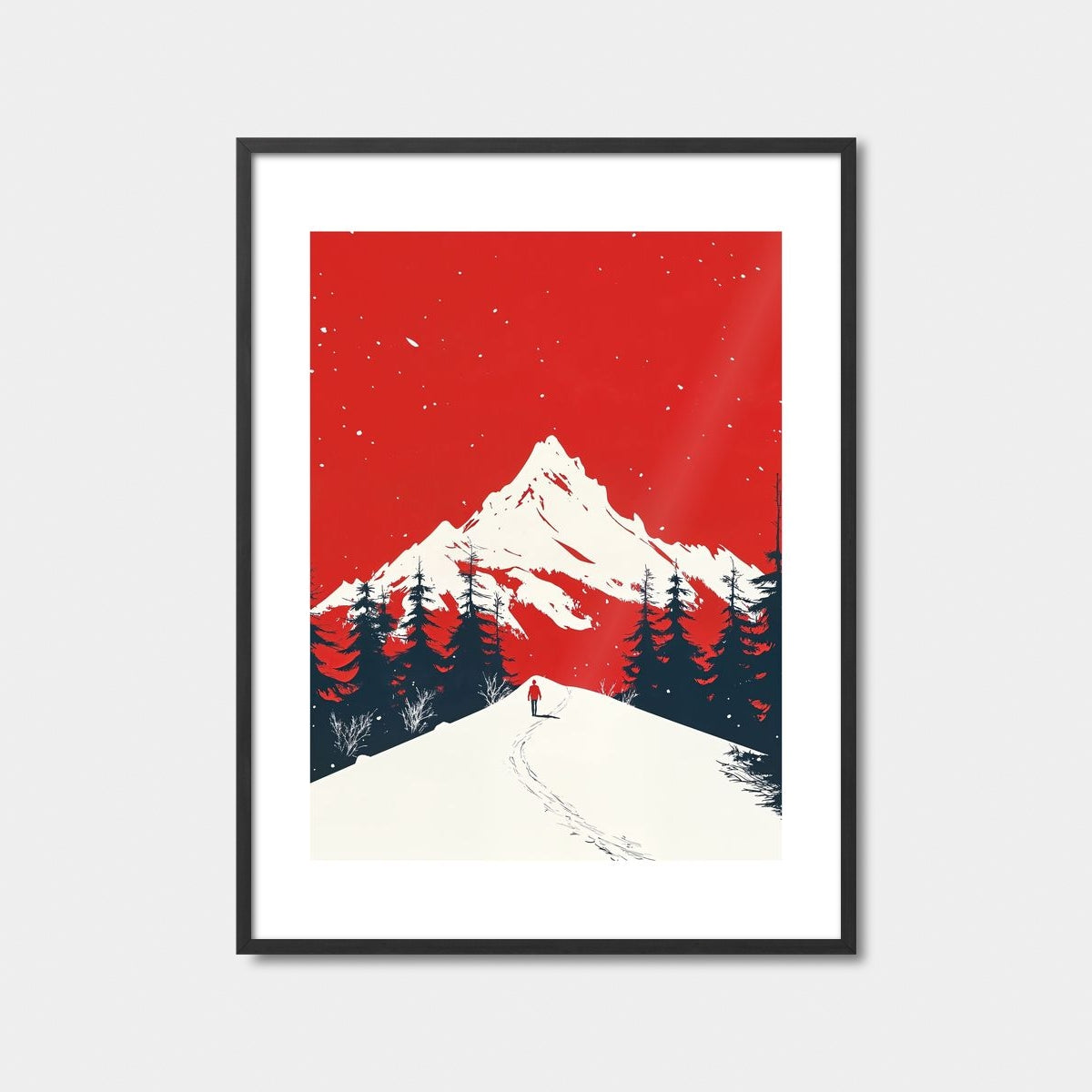 Red Sky Mountain Hike Art Print Feature Image