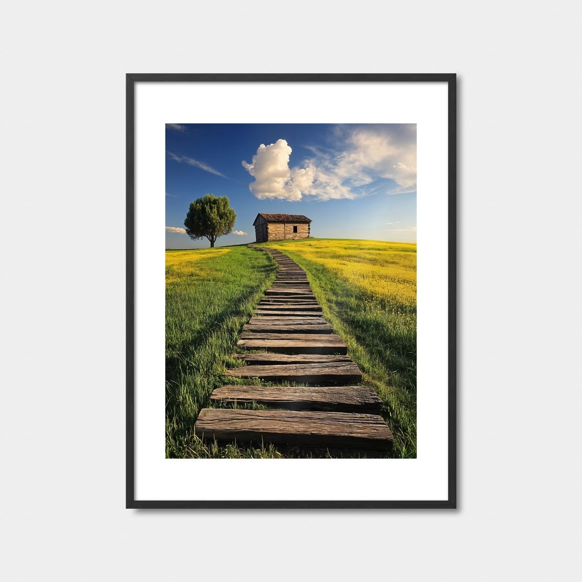 Wooden Path To Cabin Art Print Feature Image