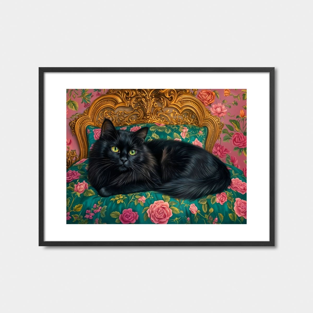 Black Cat Royalty Art Print Feature Image