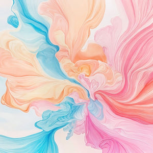 Blended Pastel Movement Art Print Close-up