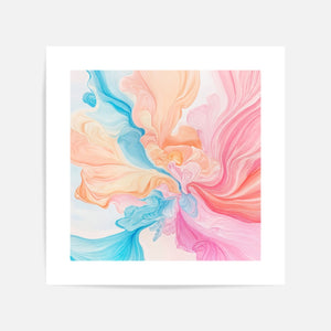 Blended Pastel Movement Art Print Unframed