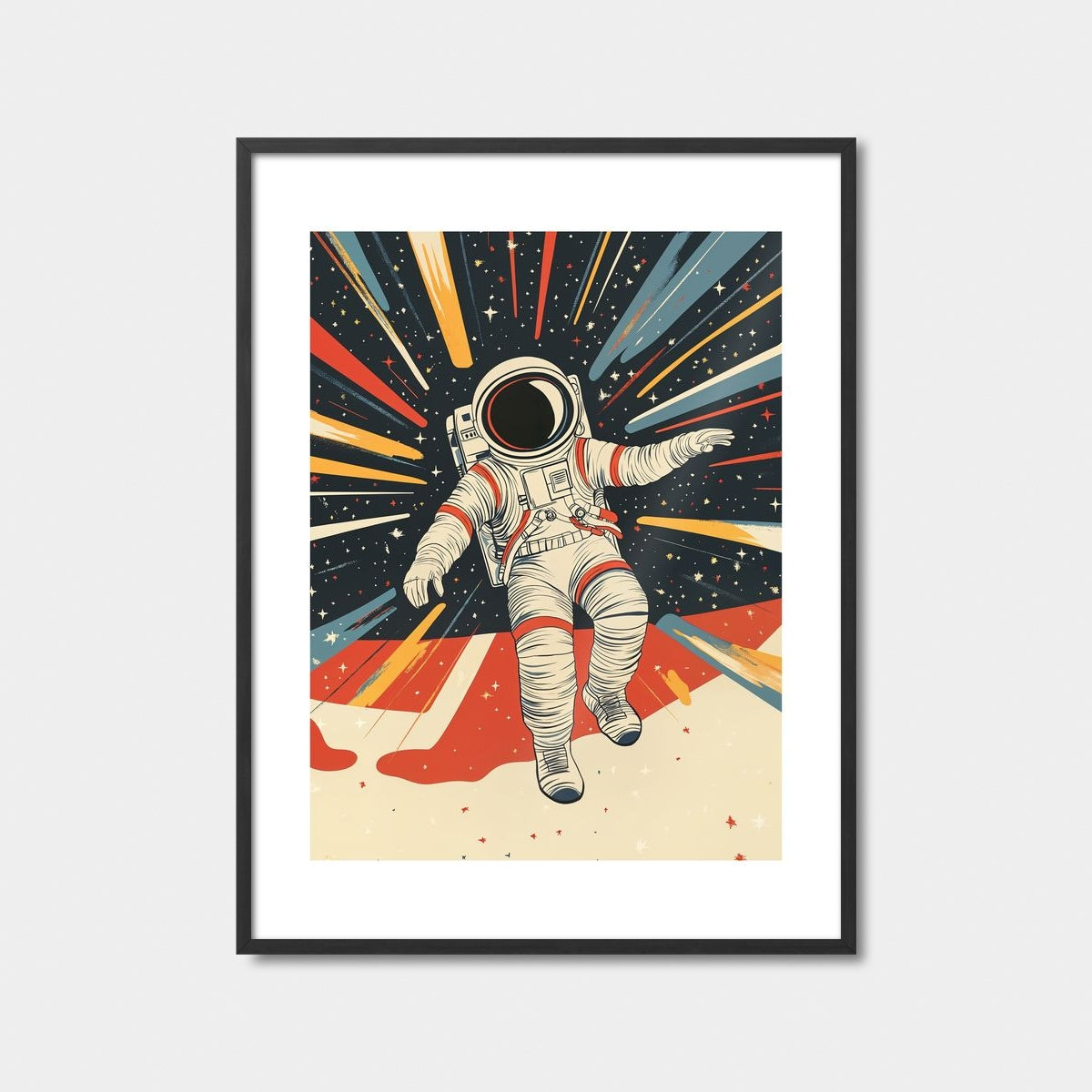 Cosmic Space Explorer Art Print Feature Image