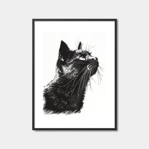 Detailed Cat Sketch Art Print Feature Image