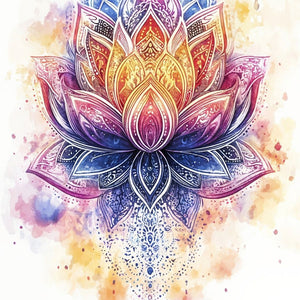 Detailed Floral Mandala Art Print Close-up