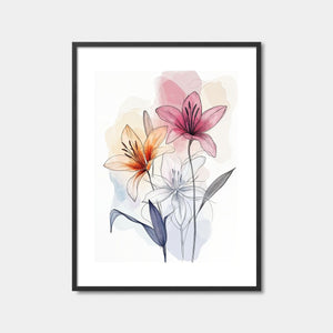 Elegant Lily Bouquet Art Print Feature Image
