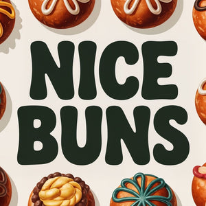 Nice Buns Pastry Delight Art Print Close-up