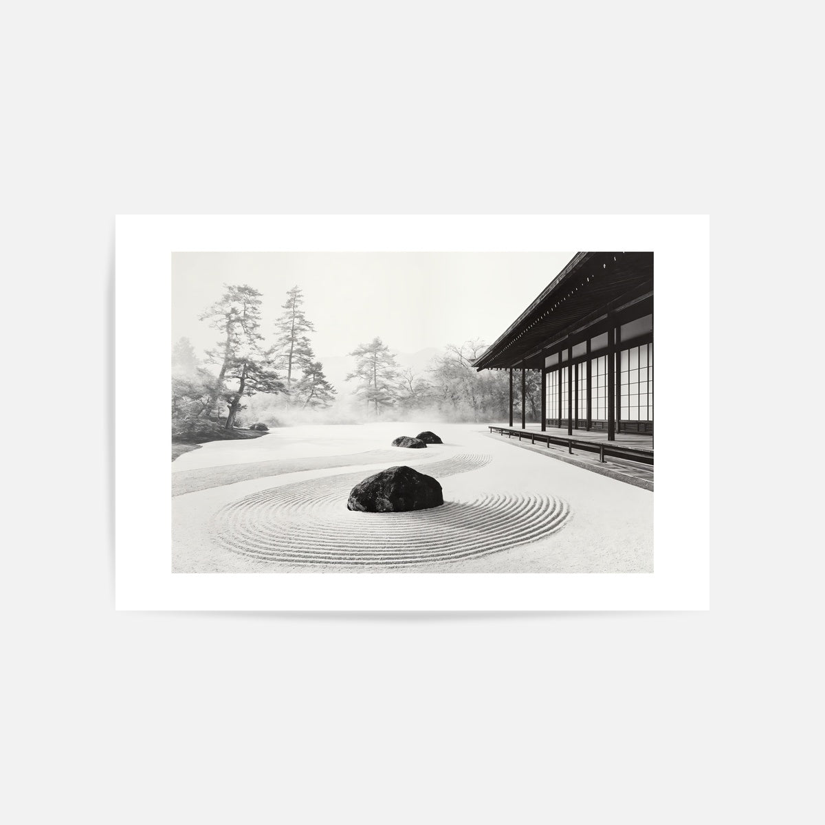 Tranquil Sand Patterns Art Print Unframed
