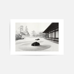 Tranquil Sand Patterns Art Print Unframed