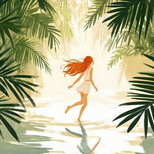 Tropical Reflections Art Print Close-up